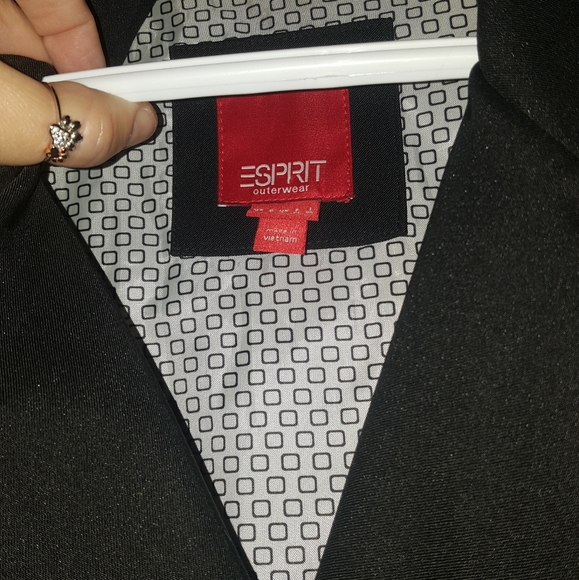 ESPRIT 3/4 Length Coat, Black, Size XL - Picture 2 of 4